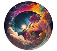 1000 Piece Jigsaw Puzzle Colorful Planet Exploding Round Jigsaw Puzzles 1000 Pieces for Adults Relax & Challenge, Colorful Home Decor Art, for Friends 1000pcs (67.5x67.5cm)