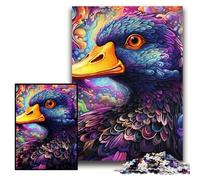 1000 Piece Jigsaw Puzzle Colorful Purple Duck cardboard Jigsaw Puzzles for Adults 26x38 cm for Home Decor, Brain Training