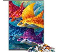 1000 Piece Jigsaw Puzzle Colorful Ray Jigsaw Puzzles 50X75CM Challenging DIY Brain Teaser, Perfect Family Game Or Decorative Gift