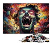 1000 Piece Jigsaw Puzzle Colorful Scary Humans Puzzle for Adults Wooden Jigsaw Puzzles Challenging Game 1000pcs(75x50cm)