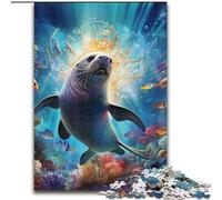 1000 Piece Jigsaw Puzzle Colorful Seal Challenging Puzzles for Family Fun Perfect for Holidays, Interactive Game Nights (Szie 26x38cm)