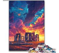 1000 Piece Jigsaw Puzzle Colorful Stonehenge Wooden Jigsaw Family Bonding Activity, Home Decor Gift, Family Toy Game (Size 50x75cm)