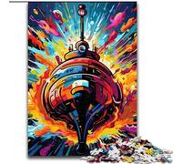 1000-Piece Jigsaw Puzzle Colorful Submarine Jigsaw Puzzles 1000 Pieces for Adults Home Wall Decor & Family Game Gift size : 38x26cm