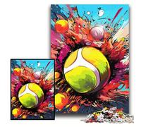 1000 Piece Jigsaw Puzzle Colorful Tennis cardboard Jigsaw Puzzles 26x38 cm Brain Challenge Gift, Educational Activity for Teenagers