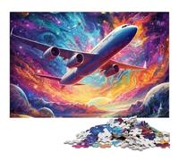1000 Piece Jigsaw Puzzle Colour Art Airliner Jigsaw Puzzles Challenging Brain Teaser for Teenagers, Family Fun Interactive Game 50x75CM/19.68x29.52inch