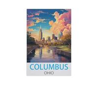 1000 Piece Jigsaw Puzzle，Columbus Ohio，Adults Children Paper Toy Educational Game（26x38cm）-FV46