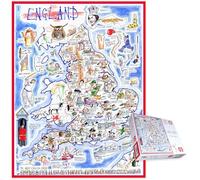 1000 Piece Jigsaw Puzzle - Comical Map Of England Artwork By Tim Bulmer - Comical 1000 Piece Puzzles For Adults Colorful Jigsaw Puzzle 66cm X 50cm Funny Jigsaw Puzzles
