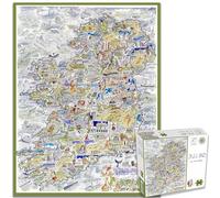 1000 Piece Jigsaw Puzzle - Comical Map Of Ireland Artwork By Tim Bulmer - 1000 Piece Puzzles For Adults - Colorful Puzzle 66cm X 50cm Funny Jigsaw Puzzles, Irish Gift, St Patricks Day