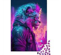 1000 Piece Jigsaw Puzzle Cool Lion Style Jigsaws Puzzles Wooden Puzzle Assembly Toy Family Interactive Game 1000pcs (75x50cm)
