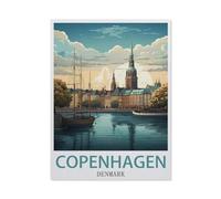 1000 Piece Jigsaw Puzzle，Copenhagen Denmark，Adults Children paper Toy Educational Game（50x70cm）-BA83