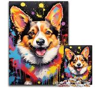 1000 Piece Jigsaw Puzzle Corgi Puzzles for Adults Ideal for Lover, Perfect Christmas, New Year, Valentine's Gift 50x75CM/19.68x29.52inch