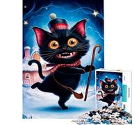 1000 Piece Jigsaw Puzzle Cosmic Cat Joy for Educational Game Addictive Toys to Cultivate Patience Art Work Gifts Analysis And Logic (Size 50x75cm)