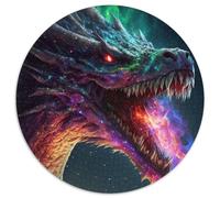 1000 Piece Jigsaw Puzzle Cosmic Dragon Serpent King 1000Pc Adults Round Jigsaw Puzzle for Mother'S Day, Birthdays, Christmas (Size 67.5x67.5cm)