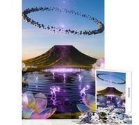 1000 Piece Jigsaw Puzzle Cosmic Lotus Oasis Puzzle For Teenagers Pattern Assembly Train Your Brain And Hands Gifts for Friends And Family (50x75cm)