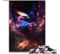1000 Piece Jigsaw Puzzle Cosmic Phoenix Rising Made of Wood, Fun Activity for at Home 50x75cm DIY Decoration Brain Challenging