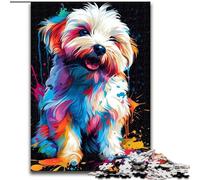1000 Piece Jigsaw Puzzle Coton De Tulear Dog Art cardboard Jigsaw Puzzles for Adults for Birthdays, Holidays & Home Decor (Size 26x38cm)
