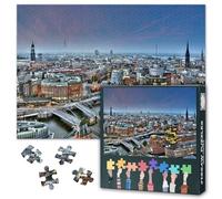 1000 Piece Jigsaw Puzzle - Coventry Night Scene City Skyline Paintings, 50x70cm Complex Artwork Parlour Games,Coventry Cityscape Puzzles, Family Challenge Night