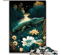 1000 Piece Jigsaw Puzzle Crocodile Enchanted World Challenging Puzzles size 26x38cm Challenging Brain Teaser - Relaxing Toy for Teenagers