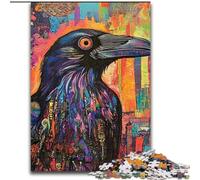 1000-Piece Jigsaw Puzzle Crow Graffiti Adult Jigsaw Puzzles 1000 Pieces Engaging Family Game Night Activity (Size 26x38cm)