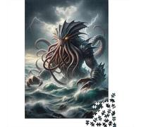 1000 Piece Jigsaw Puzzle, Cthulhu Mythos Art Print, 38x26cm/1000pcs, for Adults, Indoor Puzzle Activity, Weekend Downtime And Cosy Evenings