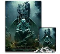 1000 Piece Jigsaw Puzzle Cthulhu The Dreamer Impossible Jigsaw Puzzles for Adults Brain Teaser Game Interactive Family Game Suitable for Ages 14 1000 PCS(75x50cm)
