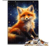 1000-Piece Jigsaw Puzzle Cute Animal Fox Jigsaw Puzzle Made of Wood, for Birthdays, Christmas, Halloween, Thanksgiving, Easter 1000pcs(50x75cm)