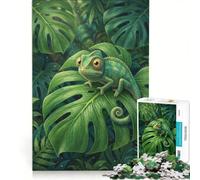 1000 Piece Jigsaw Puzzle Cute Chameleon, Brain Teaser Game, Decompressing Intellectual, Birthday Present, Gifts, 50x75cm