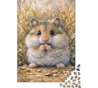 1000 Piece Jigsaw Puzzle, Cute Hamster Eating A Nut, 52x38cm/1000pcs, for Adults, Indoor Puzzle Activity, Weekend Downtime And Time at Home