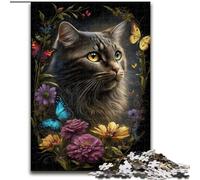 1000 Piece Jigsaw Puzzle Cute Kitten Made of Wood, for Parents, Lovers, Friends - Age 14+ 50x75cm An for Christmas Or Birthdays