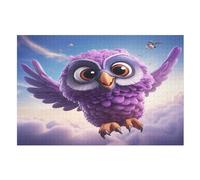 1000 Piece Jigsaw Puzzle Cute Owl for Adults Wooden Puzzles Educational Game Challenge Toy （75×50cm）