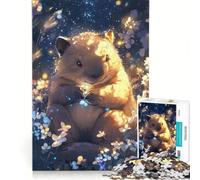 1000 Piece Jigsaw Puzzle Cute Wombat Dreamy Artwork - Little Paws, Brain Teaser Game, Decompressing Intellectual, Birthday Present, Gifts, 38x26cm