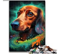 1000 Piece Jigsaw Puzzle Dachshund Dog Dreamlike Made of Wood, Idea, Humorous Artwork, Detailed Artwork 50x75cm An for Christmas Or Birthdays