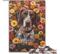 1000 Piece Jigsaw Puzzle Dalmatian in The Flowers Jigsaw Puzzles 26X38CM Challenging DIY Brain Teaser, Perfect Family Game Or Decorative Gift