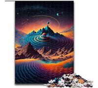 1000 Piece Jigsaw Puzzle Dark Blue And Red Clouds Made of Wood, Perfect Home Or Office Decor, Ideal 50x75cm DIY Art Decor