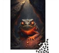1000 Piece Jigsaw Puzzle Demonic Frog Jigsaws Puzzles Paper Puzzle Assembly Toy Family Interactive Game 1000pcs (38x26cm)