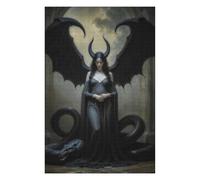 1000 Piece Jigsaw Puzzle, Demonic Lilith, Dark Angel with Dragon Wings