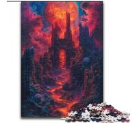 1000 Piece Jigsaw Puzzle Demons Hell Made of Wood, Fun Activity for at Home 50x75cm DIY Decoration Brain Challenging