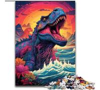 1000 Piece Jigsaw Puzzle Dinosaur In The Sea Made of Wood, Fun Activity for at Home 50x75cm DIY Decoration Brain Challenging