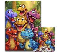 1000 Piece Jigsaw Puzzle Dinosaur Wooden Puzzles Stress Reliever Staycation Kill Time, A Work of Art for And Age 14 50X75CM