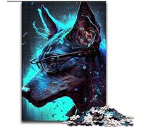 1000-Piece Jigsaw Puzzle Doberman Pinscher Dog Puzzle Made of cardboard,Family Interaction & Brain Challenge, Family Activity Challenge 1000pcs(26x38cm)