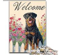 1000-Piece Jigsaw Puzzle Dog in The Garden Jigsaw Puzzles Family Game Night Challenging And Rewarding Visual Experience (Size 26x38cm)