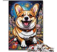 1000 Piece Jigsaw Puzzle Dog Made of Wood, Fun Activity for at Home 50x75cm DIY Decoration Brain Challenging