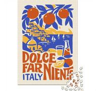 1000 Piece Jigsaw Puzzle, Dolce Far Niente Italy Art, 38x26cm/1000pcs, for Adults, Indoor Puzzle Activity, Home Relaxation And Cosy Evenings