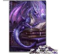 1000 Piece Jigsaw Puzzle Dragon in The Book Puzzle Made of Wood for Birthdays, Christmas, Halloween, Thanksgiving, Easter size 50X75CM