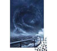 1000 Piece Jigsaw Puzzle, Dramatic Hurricane Over The Ocean, 52x38cm/1000pcs, for Adults, Shared Puzzle Activity, Relaxing Evenings And Time Together