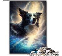 1000-Piece Jigsaw Puzzle Dream Border Collie Puzzle 1000 Pieces Jigsaw Develops Hand-Eye Coordination Skills, Perfect for Birthday Gifts size 38x26cm