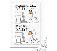 1000 Piece Jigsaw Puzzle, Duck Programmer Comic︰ It Doesn't Work, 52x38cm/1000pcs, for Adults, Screen-Free Family Time, Weekend Leisure And Time Together