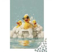 1000 Piece Jigsaw Puzzle, Duck Squad Soak - Retro Bubble Bath Vibes, 70x50cm/1000pcs, for Adults, Family Activity, Relaxing Evenings And Couples And Families