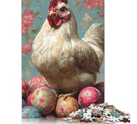 1000 Piece Jigsaw Puzzle Easter Art Rooster Jigsaws Puzzles Paper Puzzle Assembly Toy Family Interactive Game 1000pcs (38x26cm)