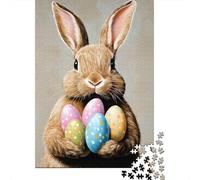 1000 Piece Jigsaw Puzzle, Easter Bunny Portrait, 70x50cm/1000pcs, for Adults, Indoor Puzzle Activity, Home Relaxation And Time at Home